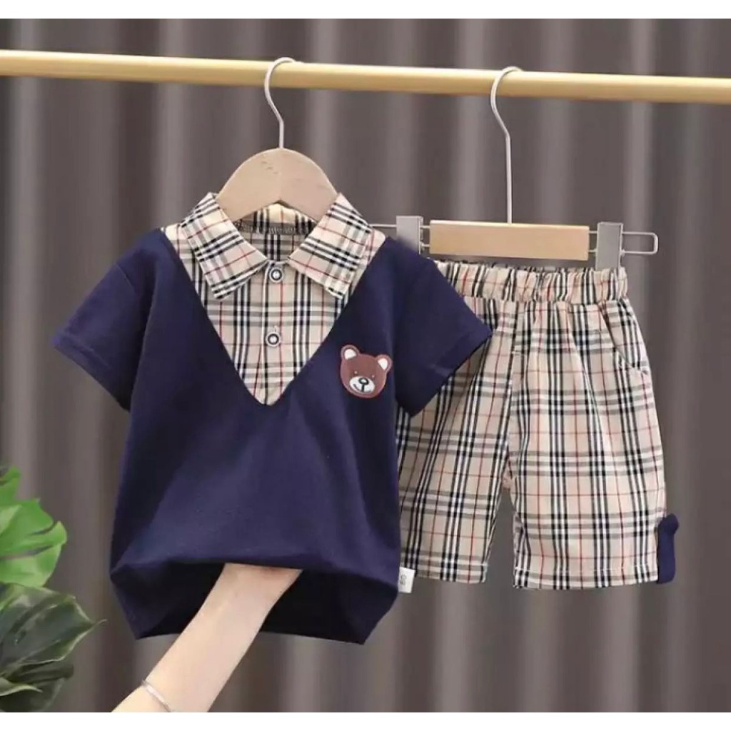 SETELAN ANAK BAJU ANAK SETELAN BEAR KENZIE UMUR 1-5 TAHUN