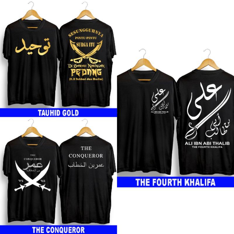 FANSHOP XP Kaos dakwah JUMBO Tauhid Islami Santri Ngaji - katun combed size L & XXL / COD