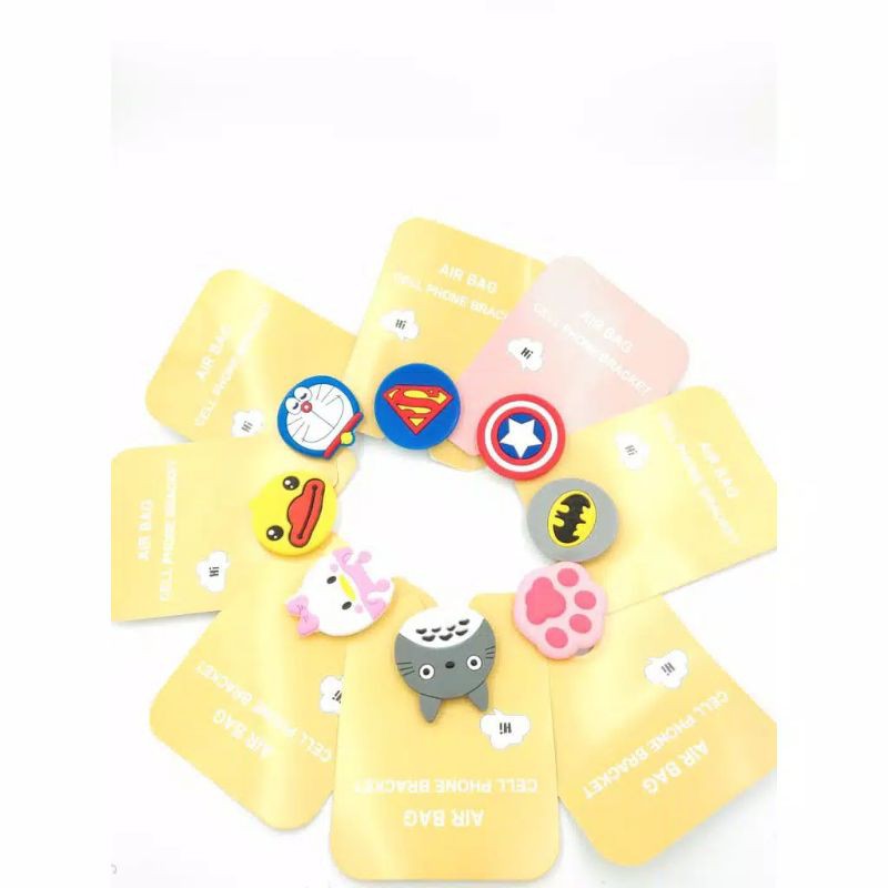 Pop Socket 3D / Griptok / Phone Holder Karakter Lucu PVC