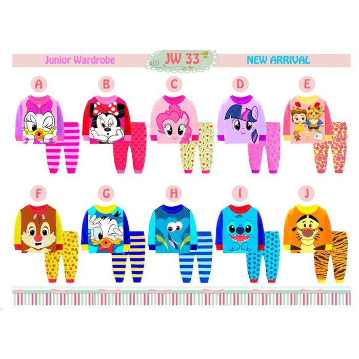 HONEY BJ03 Piyama baju tidur anak baby boy girl toddler laki perempuan junior wardrobe