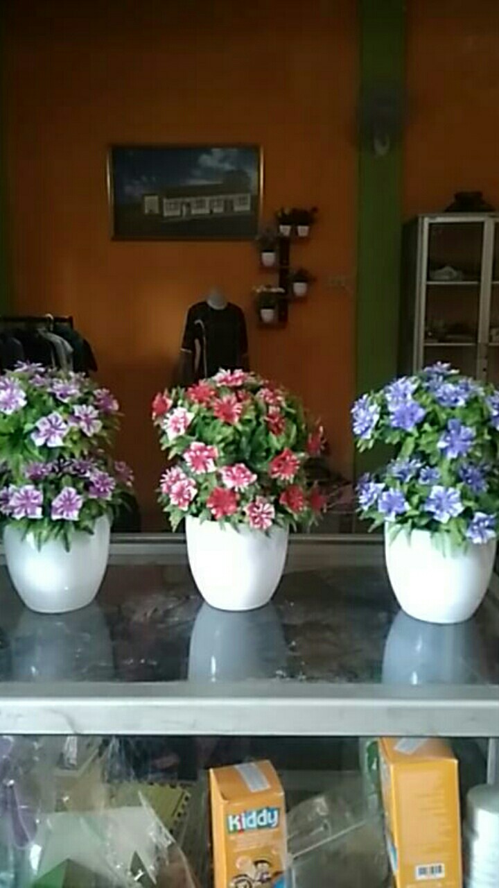 Cod/bonsai Tingkat / Ornamen Tanaman Bunga Bonsai Hias Pot Tanaman Hias Artificial Flower Bp1103