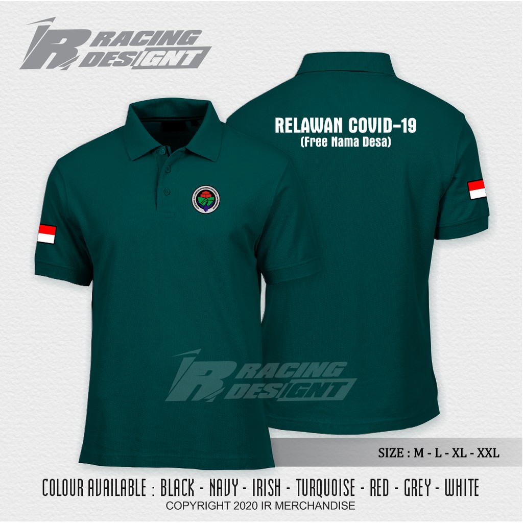 Poloshirt / Kaos Kerah Polo Kemendes Relawan Covid-19 Free Nama Desa Terbaru Kualitas Distro -IR