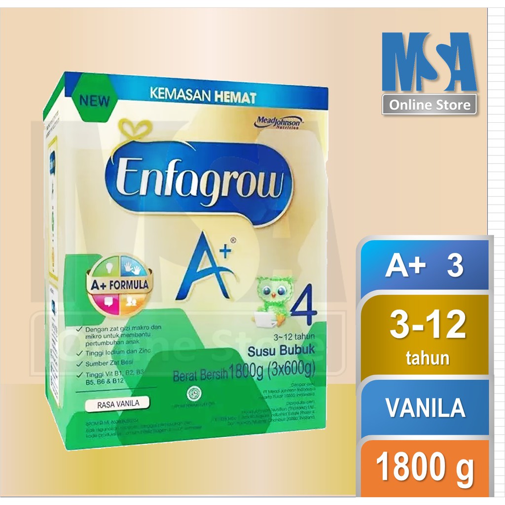 

Enfagrow A+ 4 VANILA 1800g