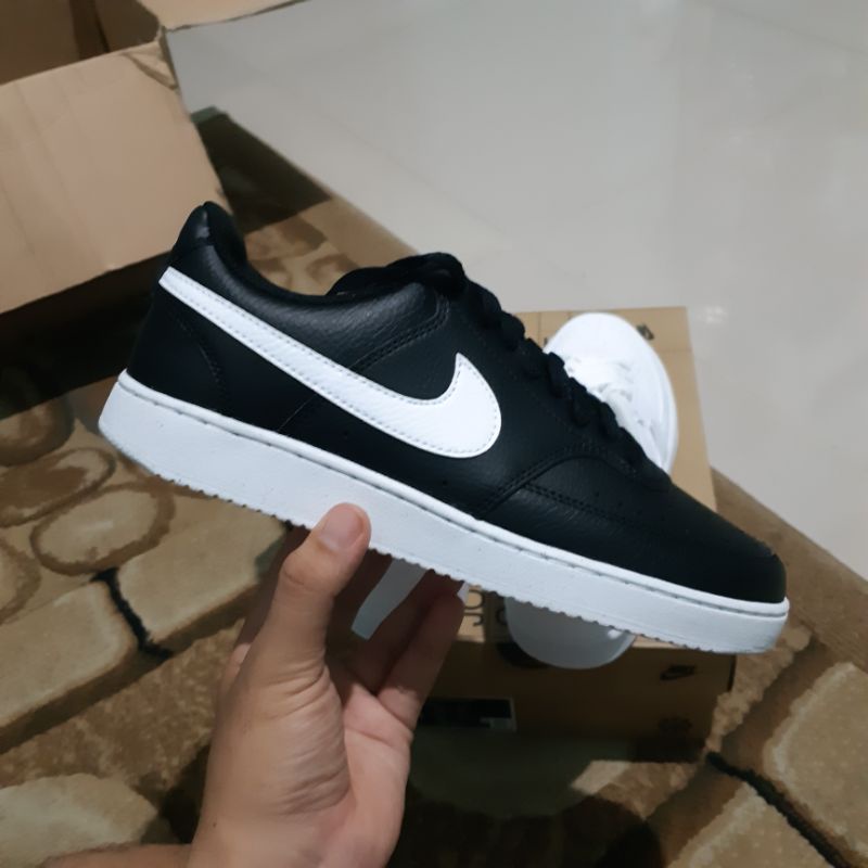 Nike Court Vision Low Black White Leather Original