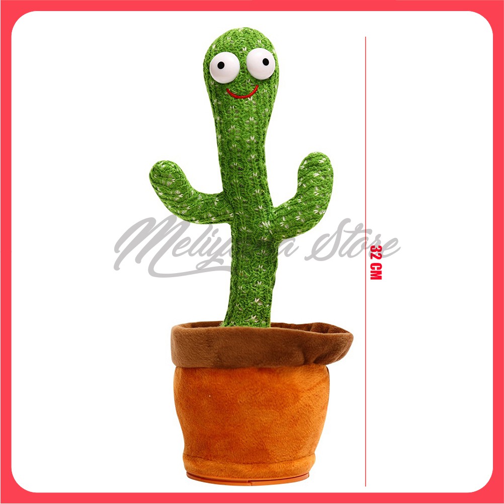 Dancing Cactus Boneka Kaktus Bicara Menari Lampu LED Musik