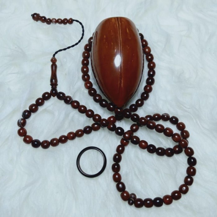 Tasbih Kayu Kaukah Original Turky 8 mm//Kayu Kokka//Kayu Fuqoha. - Hitam