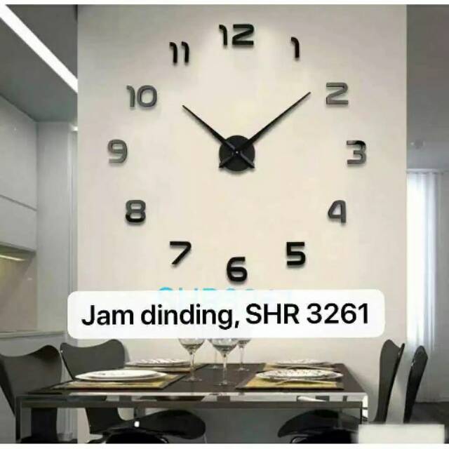 JAM DINDING 3 DIMENSI , jam 3D , jam hiasan , jam dinding , jam ruang tamu , jam cantik , jam besar