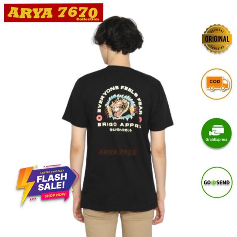 [PROMO] Erigo T-Shirt No Fear Black Original Size M - Harga Termurah