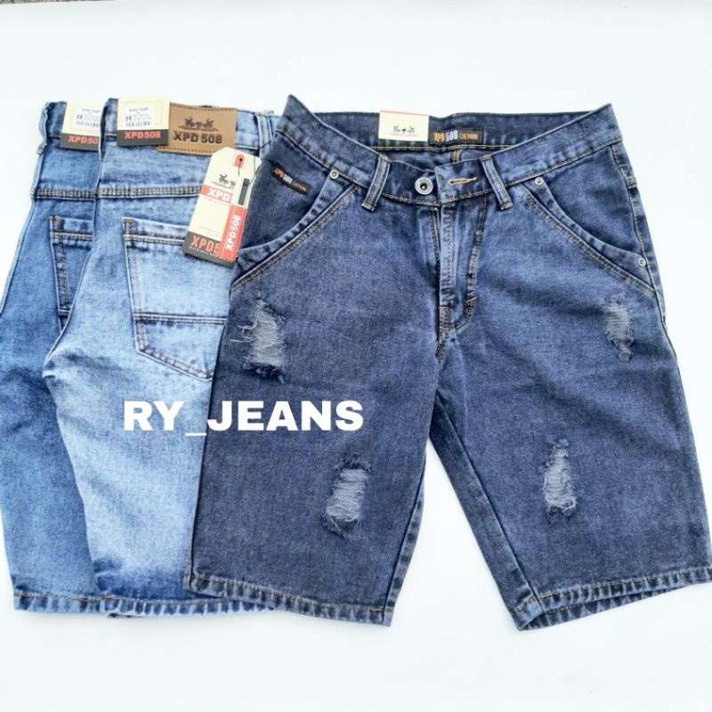 JEANS PENDEK SOBEK PRIA CELANA JEANS SNOW SOBEK PRIA STREET