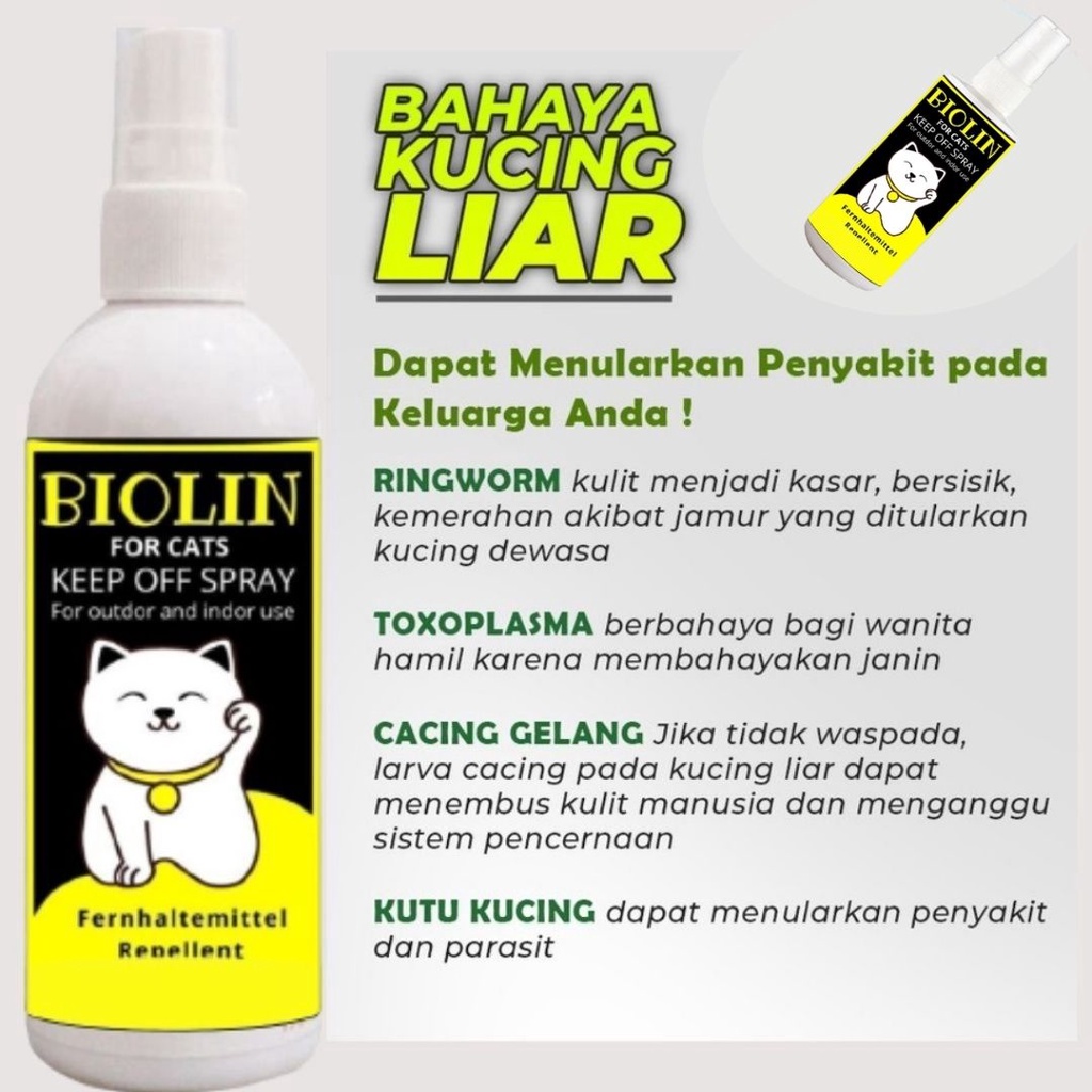 Pencegah Pengusir Pengendali Kucing CAT REPELLENT Bahan Alami Aman Tinggal Spray FEZONE