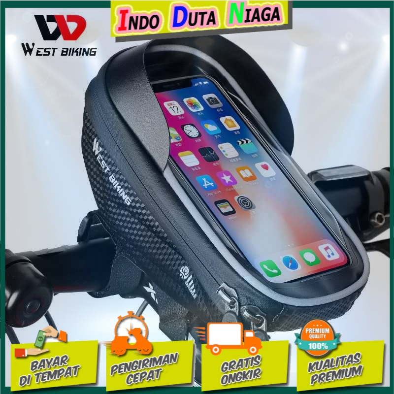 West Biking Tas Sepeda Waterproof Smartphone 6.5 Inch