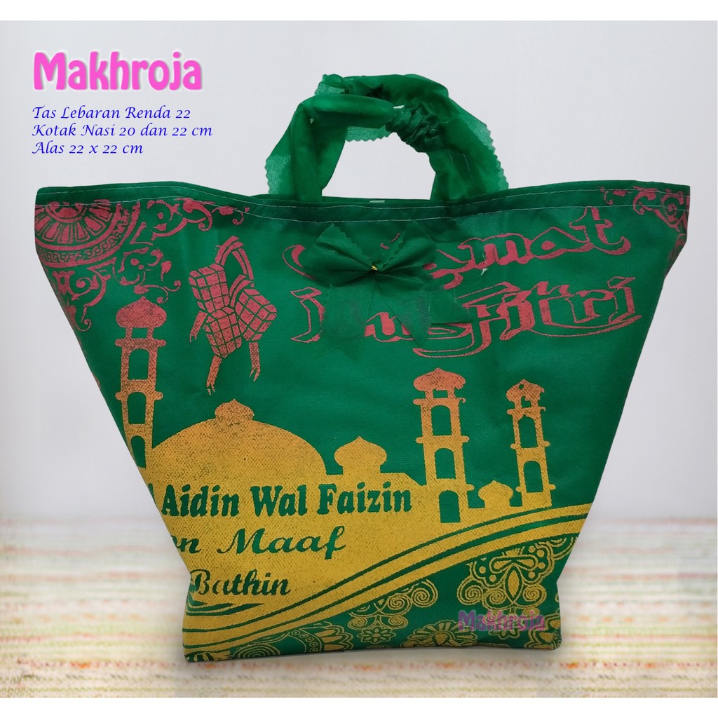 

Tas Kibir Parcel Lebaran Idul Fitri Hijau Tebal 60 gsm