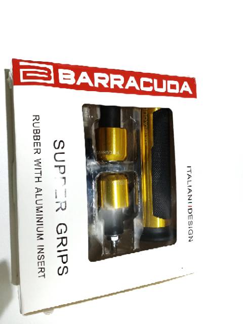 Handgrip barracuda plus jalu stang end bar cnc handfat serongsong gas semua motor italy design