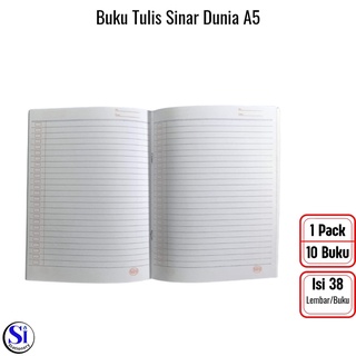 Jual Buku Tulis Sinar Dunia/SIDU A5 38 Lembar Isi 10 Pcs/1 Pack ...