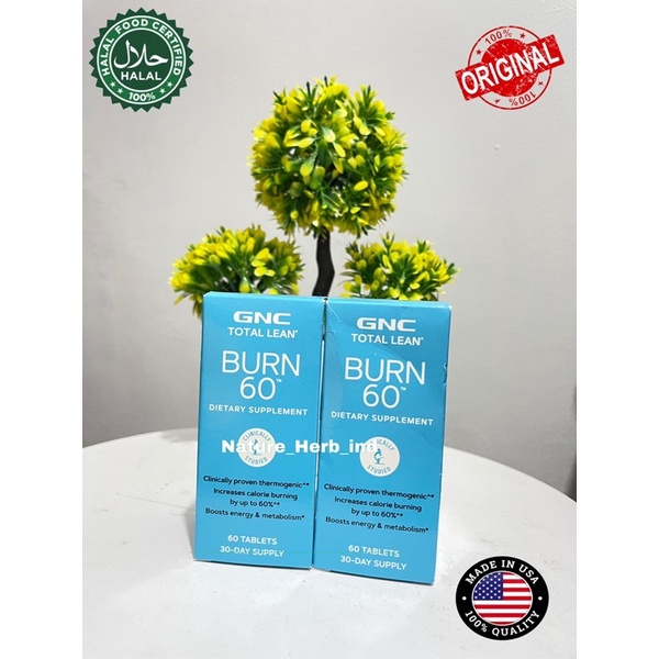 Burn 60 GNC Total lean 60Tab 100% original