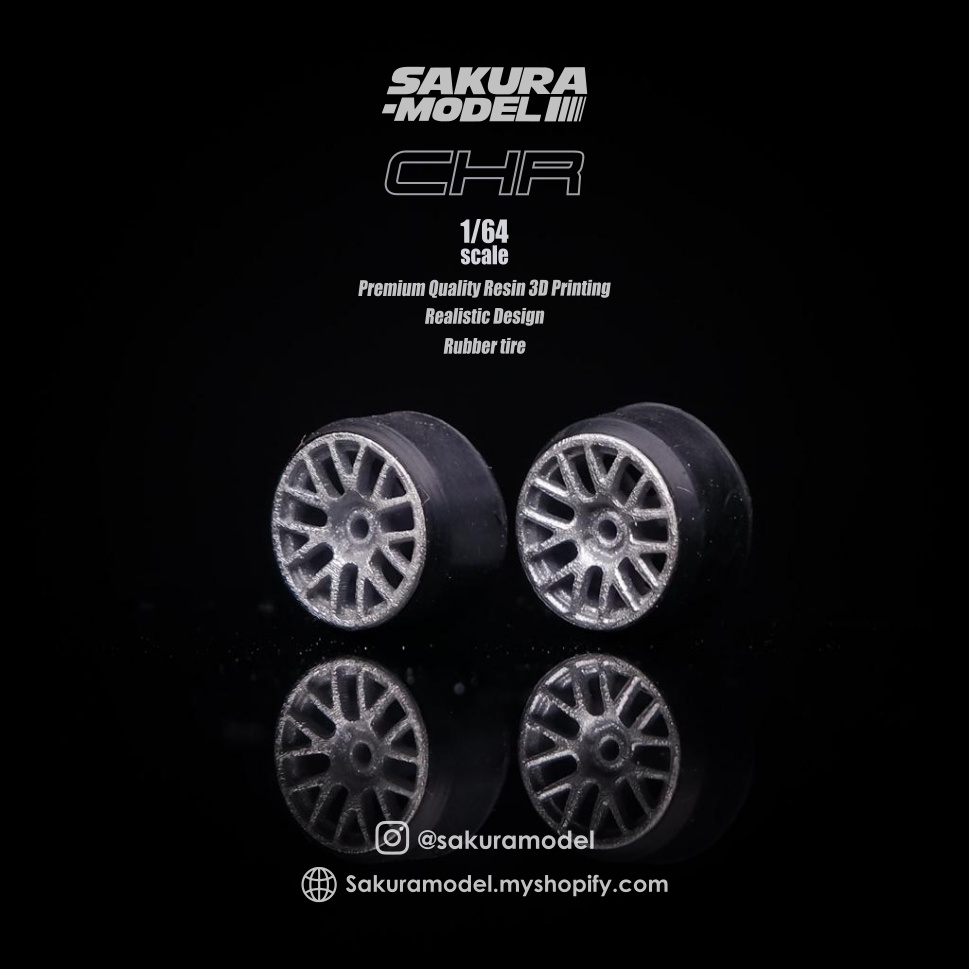 1/64 Custom Wheels Sakura model BBS CHR - Silver