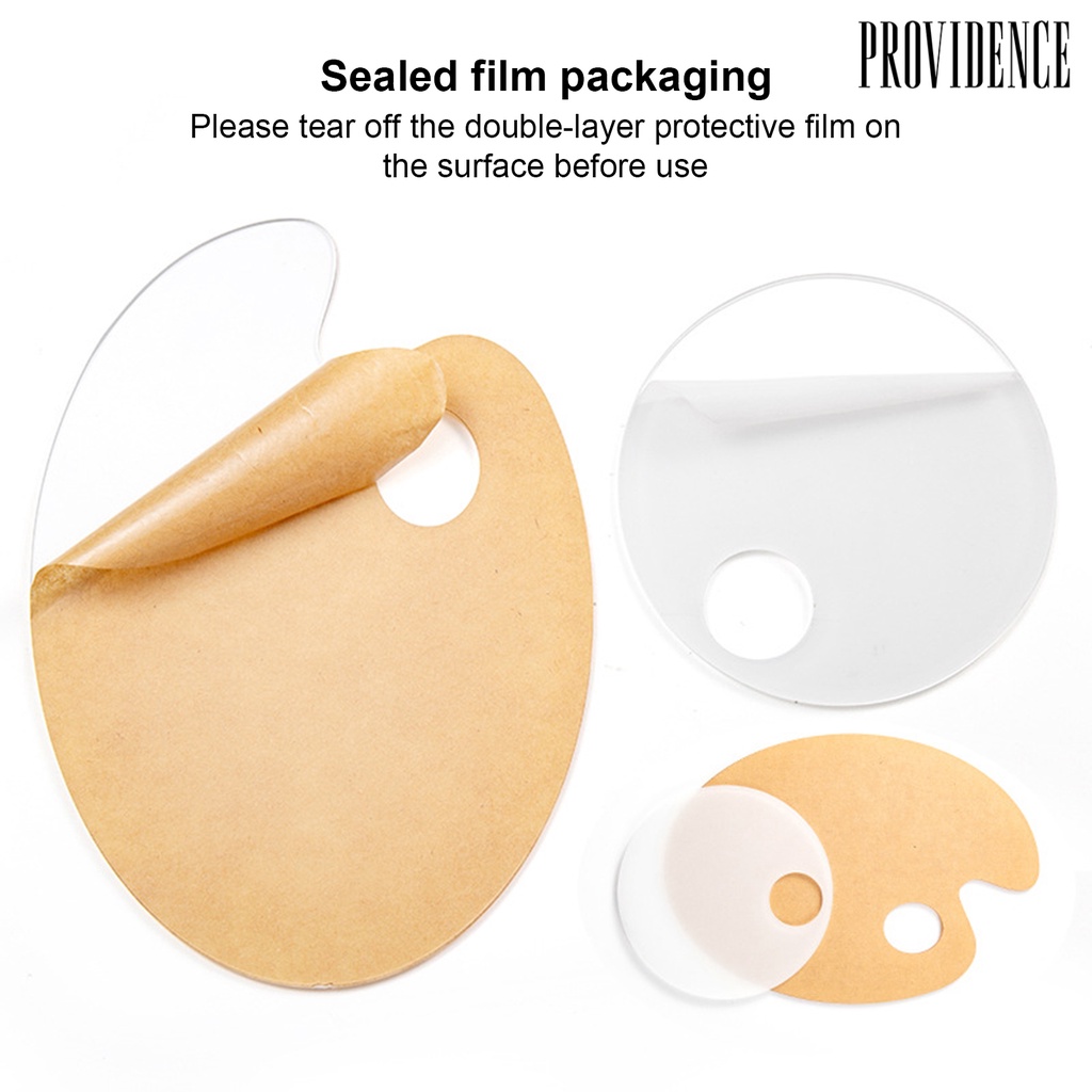 Providence 1Set Transparent Palette Easy to Clean Anti-compressive Acrylic Transparent Makeup Nail Palette for Personal Use