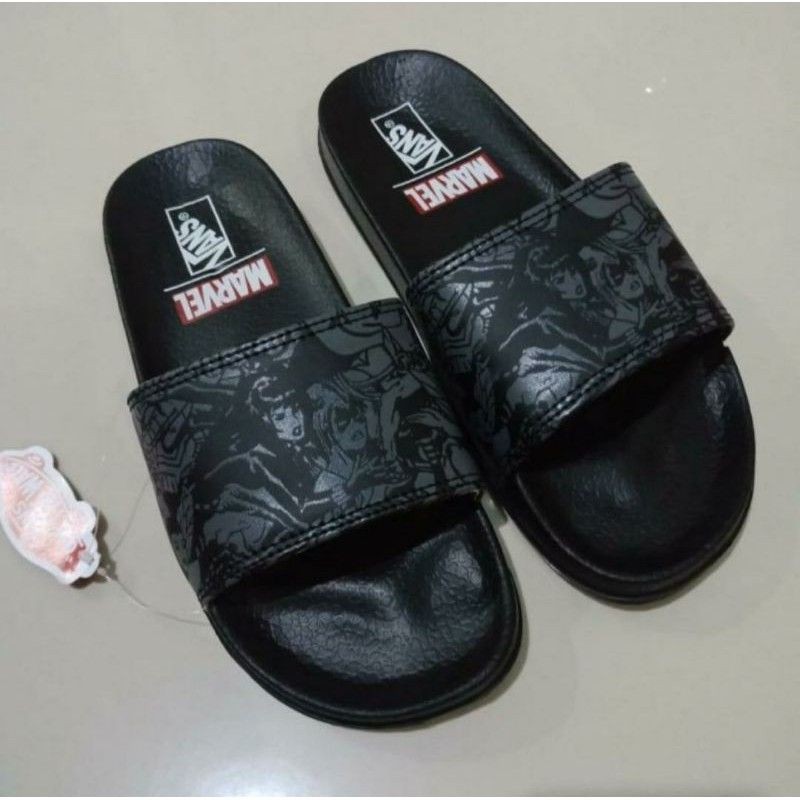 Sandal Selop Pria VANS MARVEL Sendal Slop Hitam