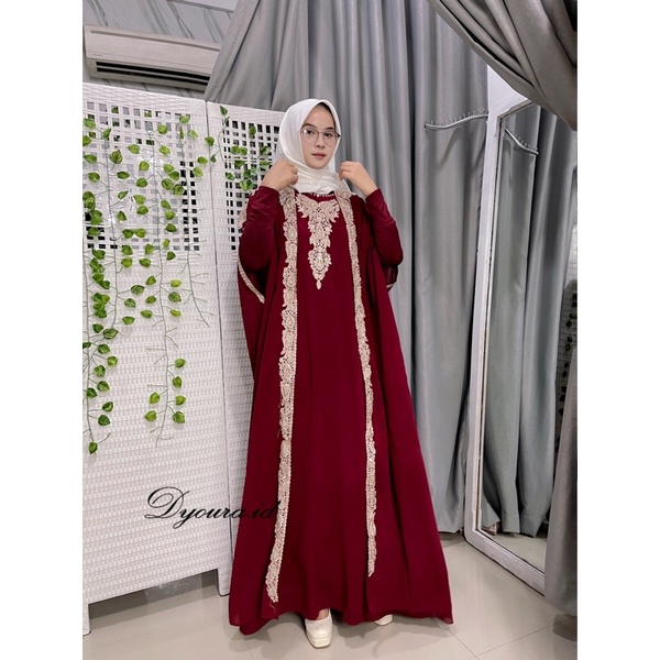 (READY LANGSUNG KIRIM) KAFTAN MUSLIM ORIGINAL TERBARU MAHERA SELENA PESTA BY MAKARIM