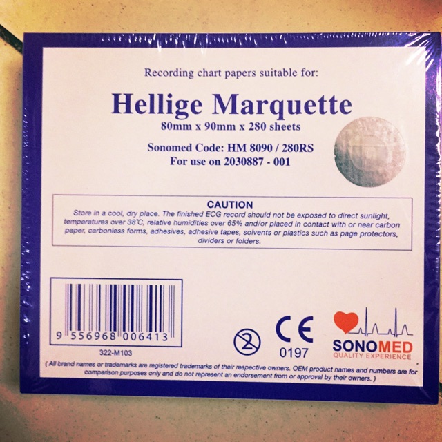 Kertas ekg GE Mac 400, mac 600, 80mm x 90mm x 280 lembar, for use on 2030887-001 /kertas ekg/ mac 40