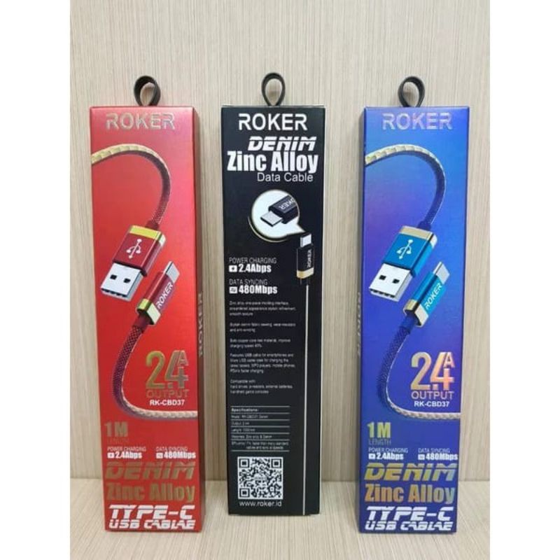 ROKER Kabel Data Denim Micro/Lighting/Type c