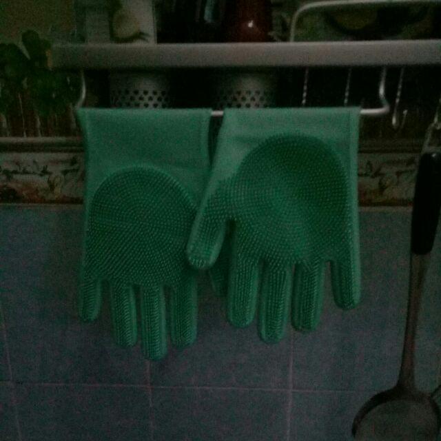 Sarung Tangan Masak Silikon / Magic Glove Brush 1 Pasang Sarung Tangan Cuci Piring