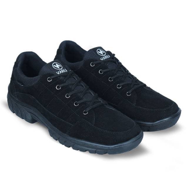 Sepatu Casual Pria Full Black / Sepatu Sekolah & Kuliah / Varka Original