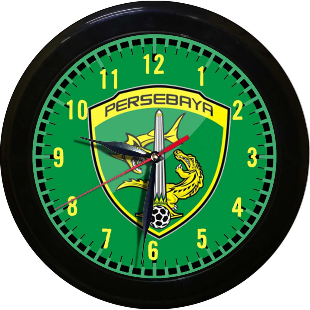 JAM DINDING PERSEBAYA 6   (DIAMETER 30CM)