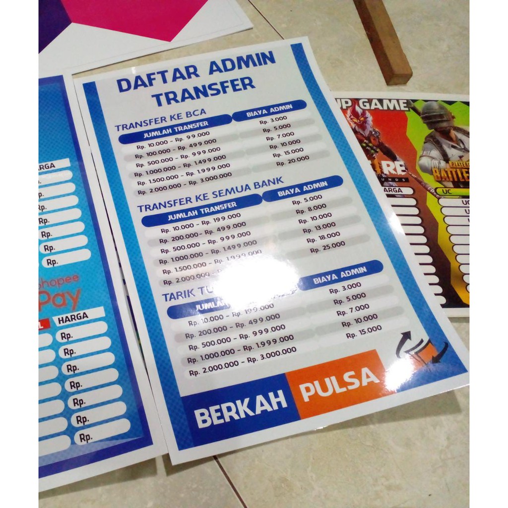 

Poster Transfer Uang Custom - BA Design