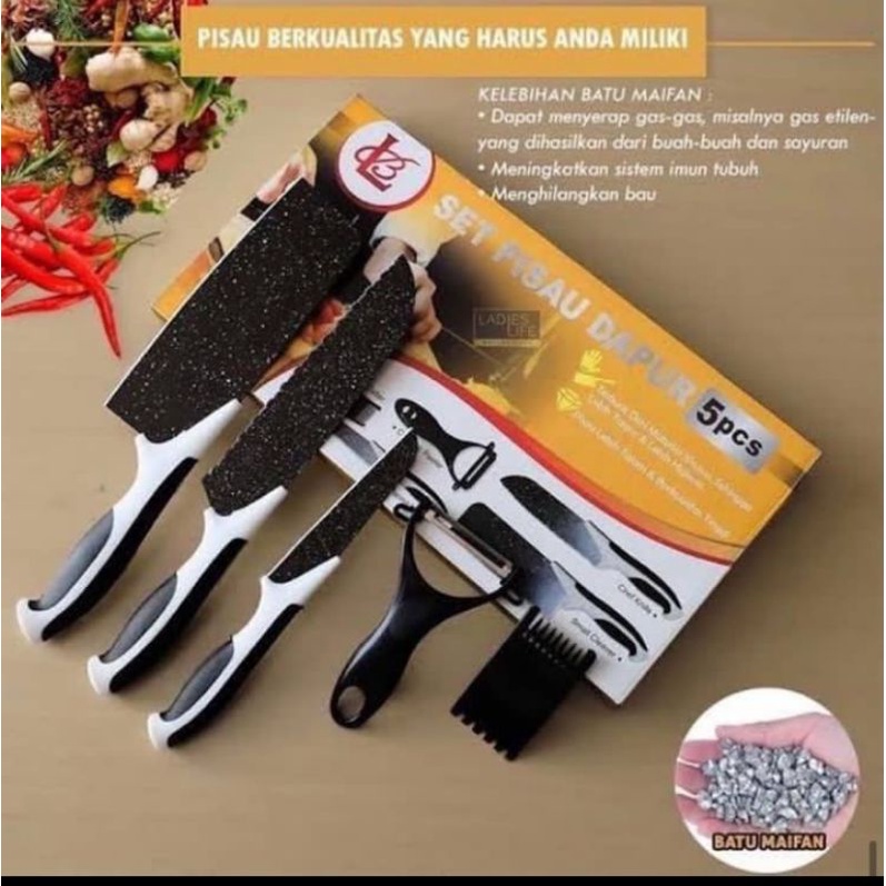 satu set pisau dapur