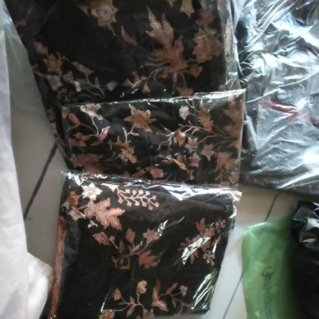 Baju Batik Couple Gamis Batik Keluarga Modern Motif Cibulan Orange Terbaru