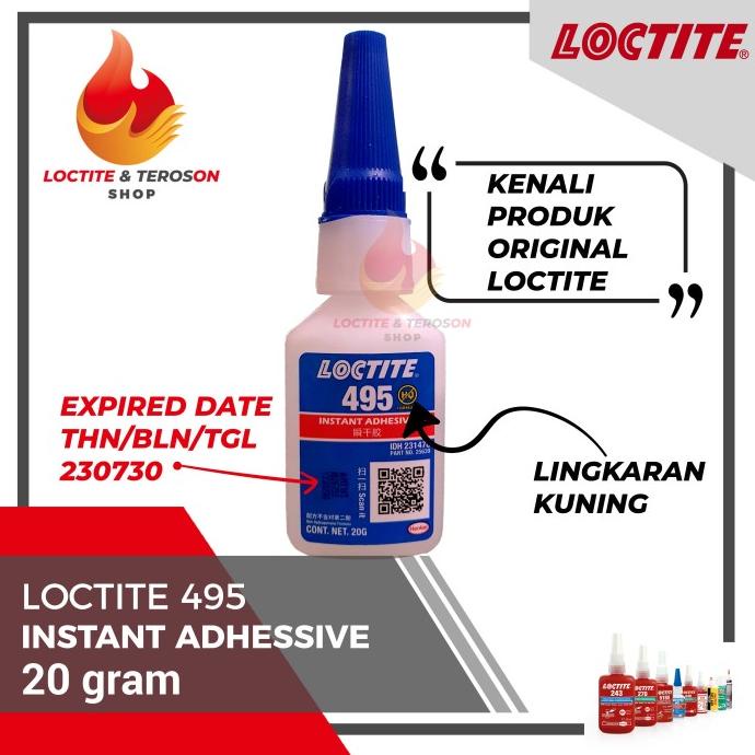 

Lem Instant Super Kuat Loctite 495 20 Gram Lem Khusus Logam & Plastik