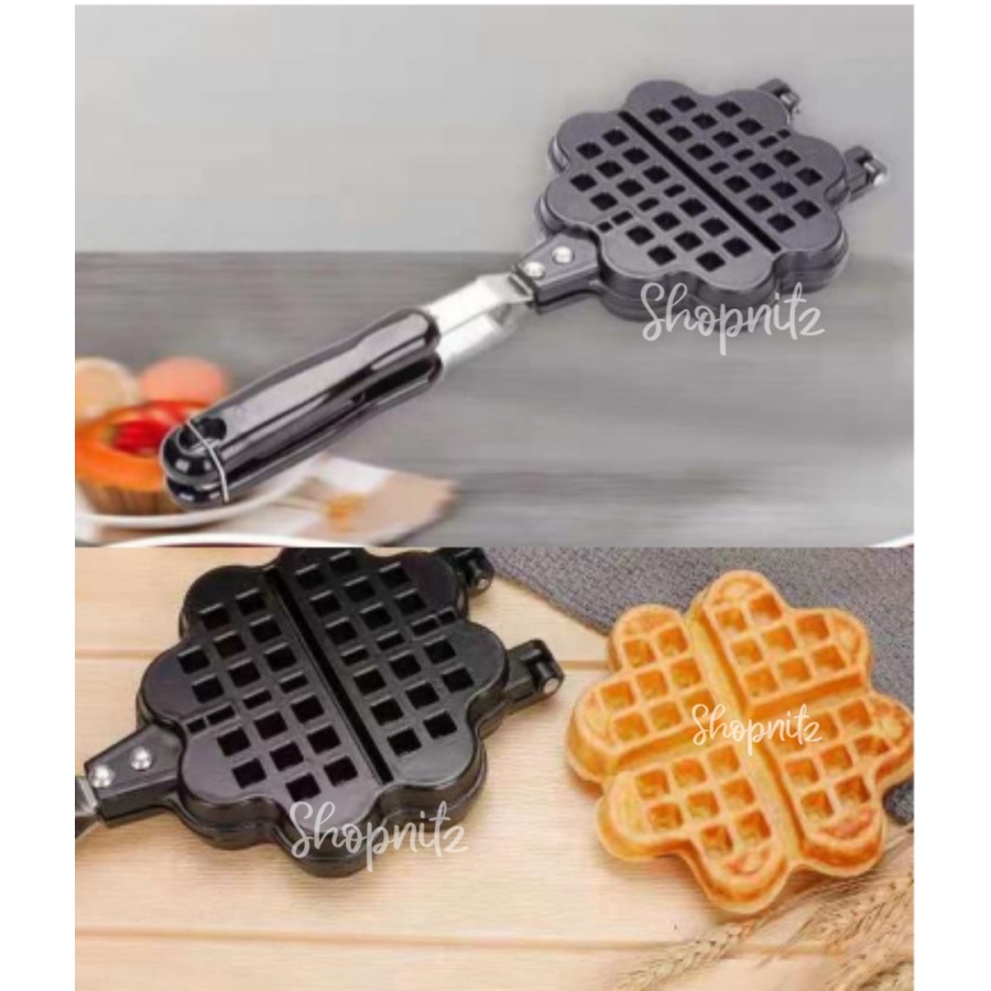 Panci Cetakan Kue Waffle Pan Waffle Maker Love