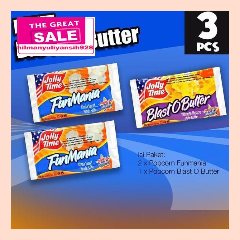 

S50Mra Paket Duo Fun Butter (2Fm, 1Bob) - Jolly Time Mircowave Popcorn Ret05Vh