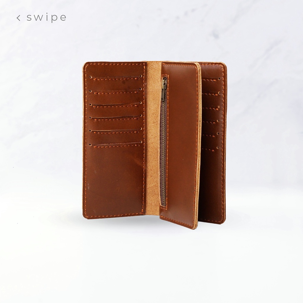 DOMPET PRIA PANJANG FULL KULIT ASLI ORIGINAL 100% ROCCO WALLET - GRATIS CUSTOM UKIR NAMA