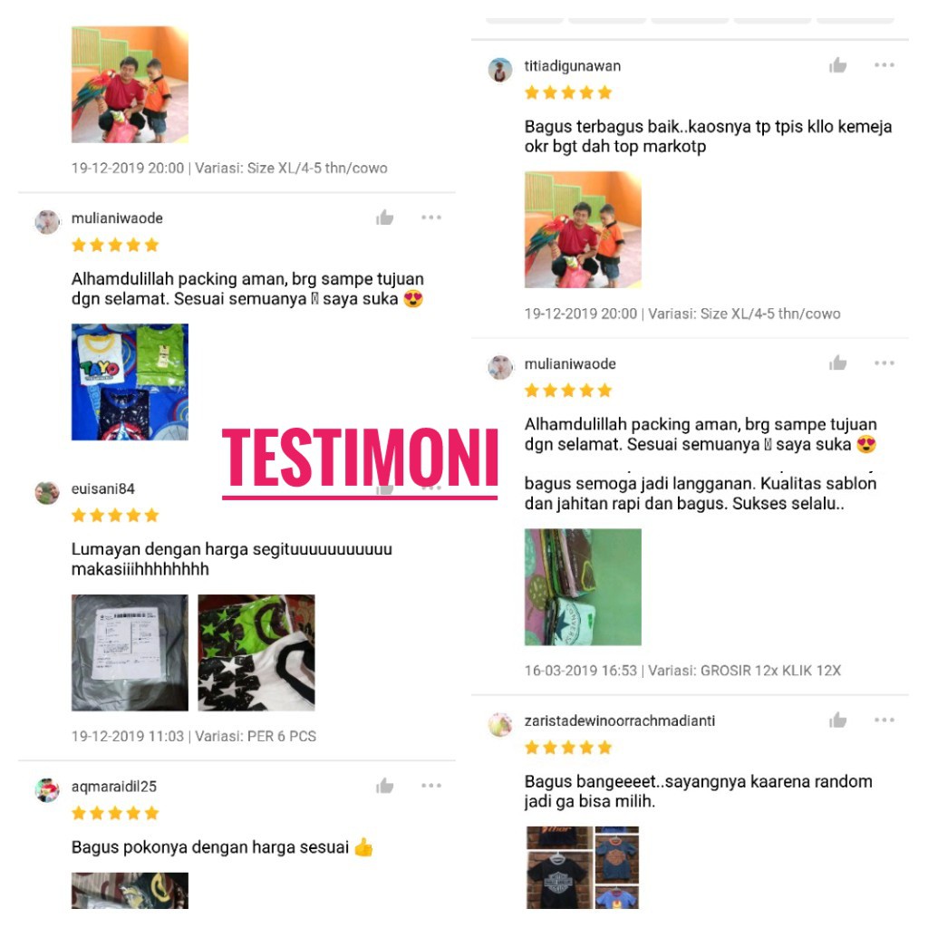 TERMURAH Baju kaos anak karakter 1-2 tahun-1