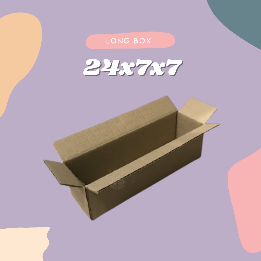 

LONG BOX 24x7x7 / KARDUS B-FLUTE MURAH // KARDUS KEMASAN MURAH / DUS PACKAGING OLSHOP