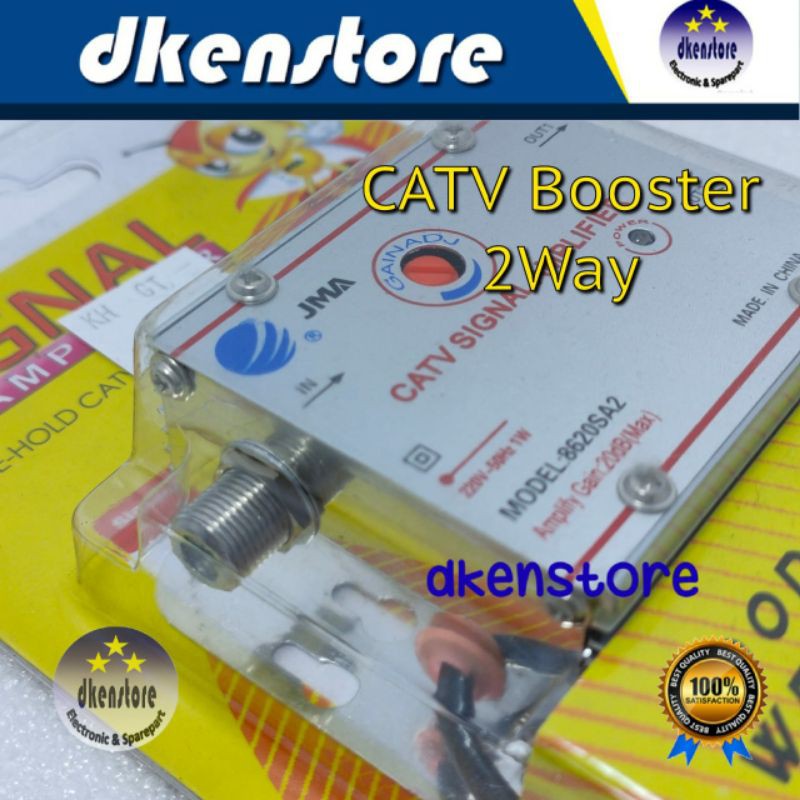 CATV Booster 2 way Cabang Antena TV kabel spliter splitter 2W