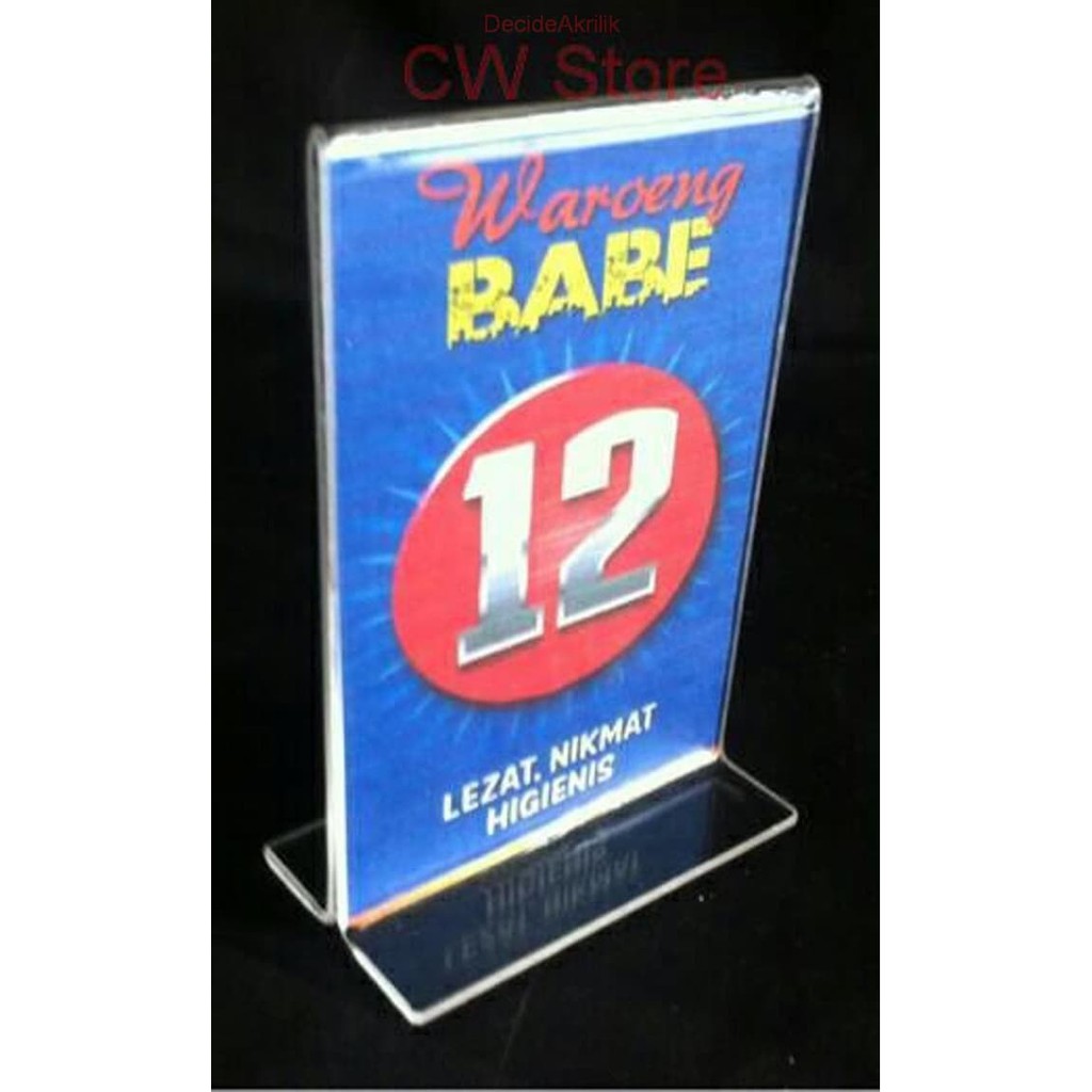 

Decide Acrylic Akrilik Nomer Meja 10x15