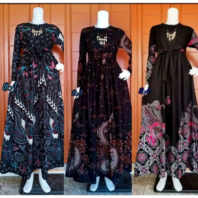 Distributor Gamis Batik Sriwedari Maxi Bumil/busui Katun Sogan Allsize & Jumbo WGb7EaKIbq6AwM