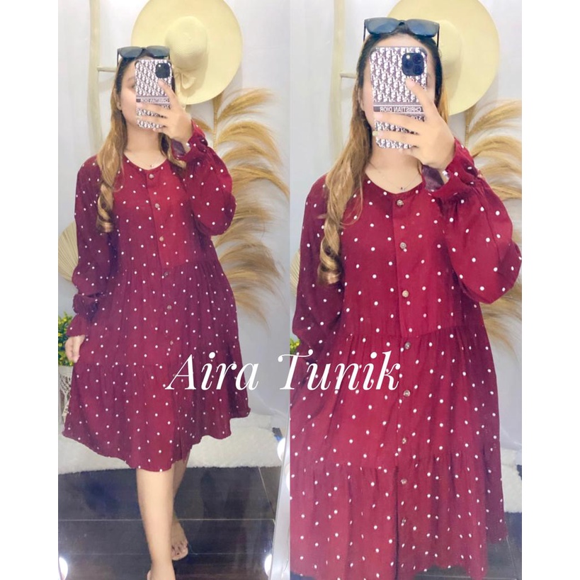 Aira Tunik Wanita Rayon Busui Full Kancing