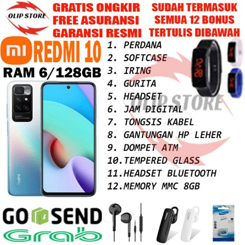 XIAOMI REDMI 10 6/128 RAM 6GB ROM 128GB GARANSI RESMI