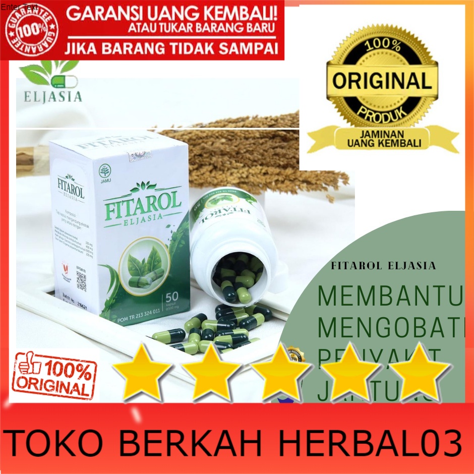 100% ASLI Ampuh Obat Stroke Herbal Fitarol Eljasia ISI 50 kapsul 100 % Original