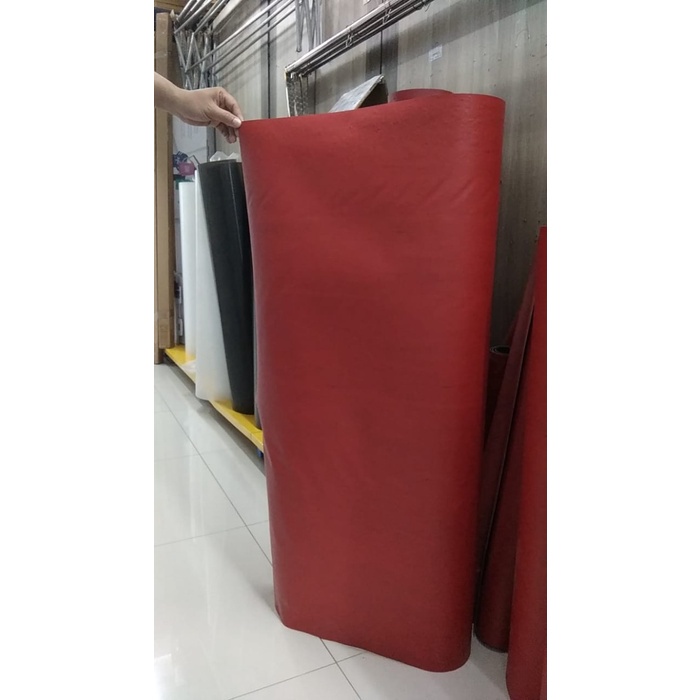 Karpet talang Air Merah Hitam Tebal Atap Alas Kandang 50 90 110 cm - 50 cm