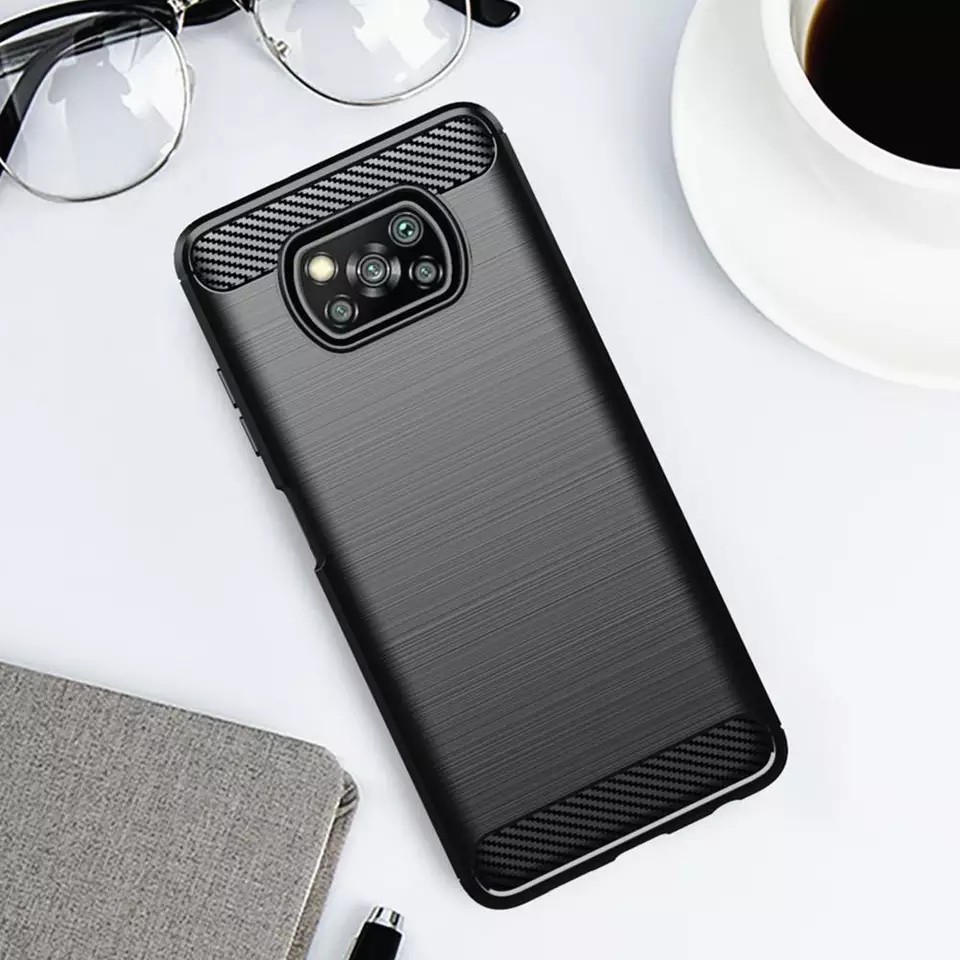 CASE IPAKY SLIM FIT CARBON XIAOMI REDMI 9T/POCO X3/POCO X3 PRO/POCO X3 GT NEW SOFT CASE KARBON