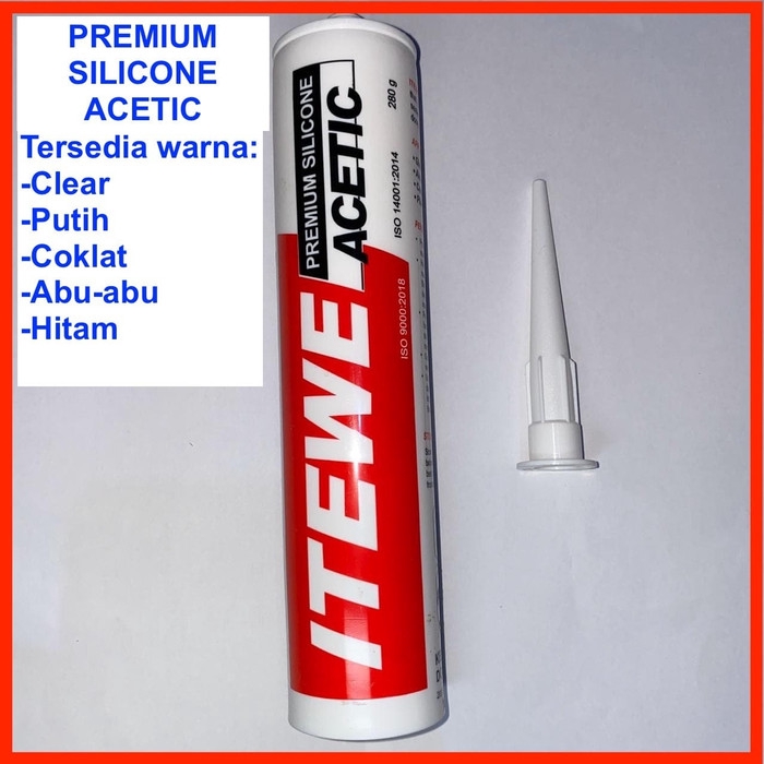 Silicone PREMIUM ASAM / COKLAT Silikon Sealent Lem Kaca Glass Cokelat