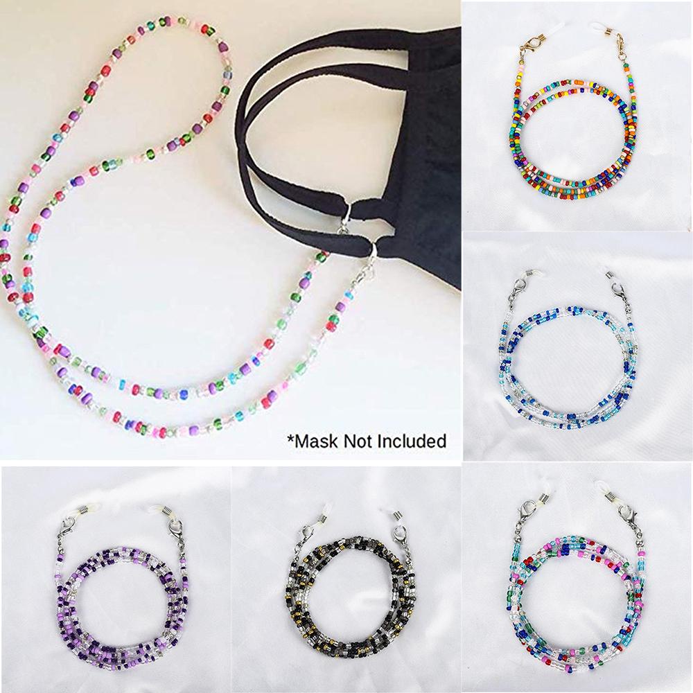 R-flower protectionStrap Beaded Glasses Kacamata Anti Slip Pelindung Wajahlanyard