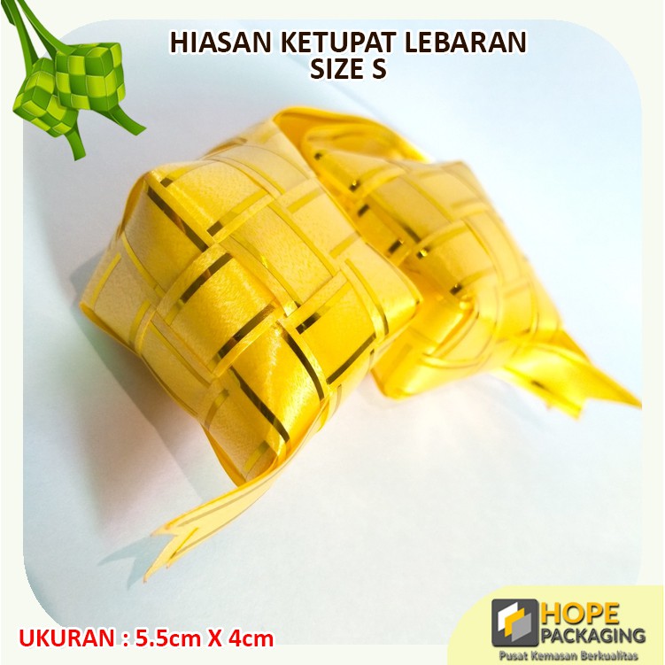 Ketupat Pita lebaran termurah Satin Mini/Hiasan Pita Lebaran/Hiasan Hampers 5.5 x 4 cm