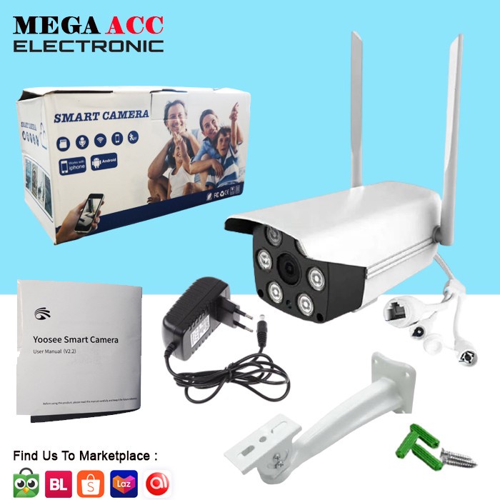 Ip Camera Outdoor Wireless Dual Antena 5 MP HD 1080P - CCTV WIFI