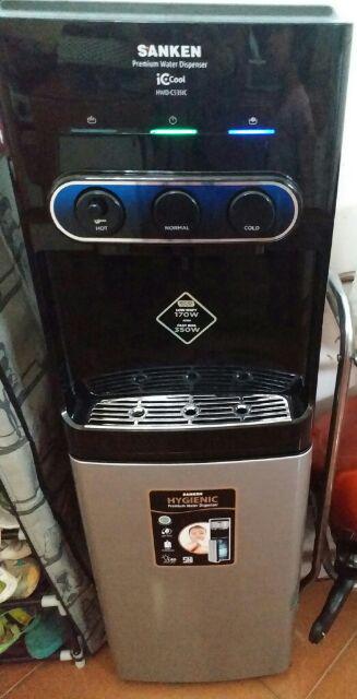 Dispenser Sanken Hwd 535 Ic Galon Bawah Ic Cool  3 Kran Normal Hot Cool Murah Lowatt Hitam